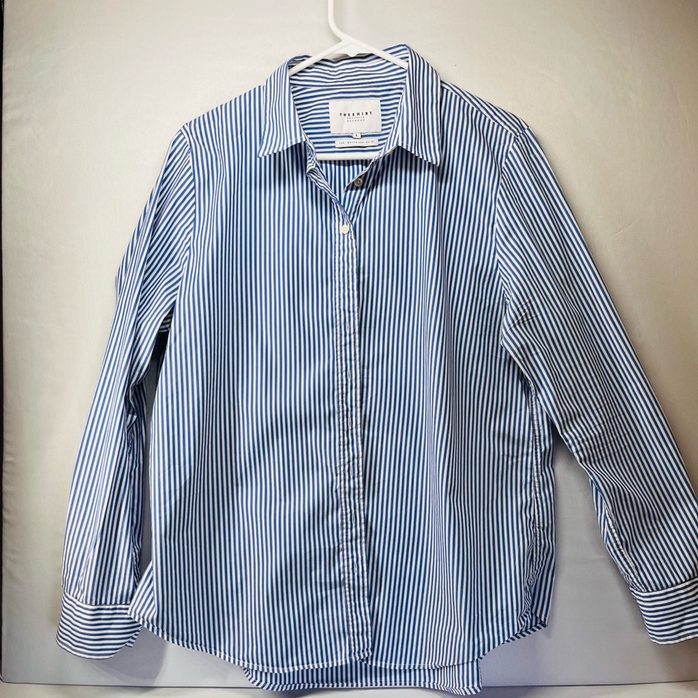 The Shirt by Rochelle Behrens Blue Button Down Shirt